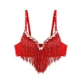 thumbnail image 2 of Belly Dancewear Bra Latin Sequin Tassel Rhinestone Tops Club Performance Costume, 2 of 7