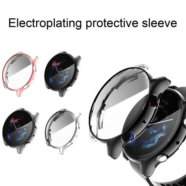 HEVIRGO 1PC Smartwatch Cases Electroplating TPU Watch Screen Protector Anti-Fall Comfortable to Use Screen Watch Cases Full Screen Sturdy Watch Face Covers Compatible with Amazfit GTR 3/GTR 3 Pro
