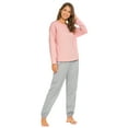 thumbnail image 2 of MintLimit Women's Solid Pajamas Sets Long Sleeve Tops and Jogging Pants Lounge Sleepwear Pjs Set, 2 of 4