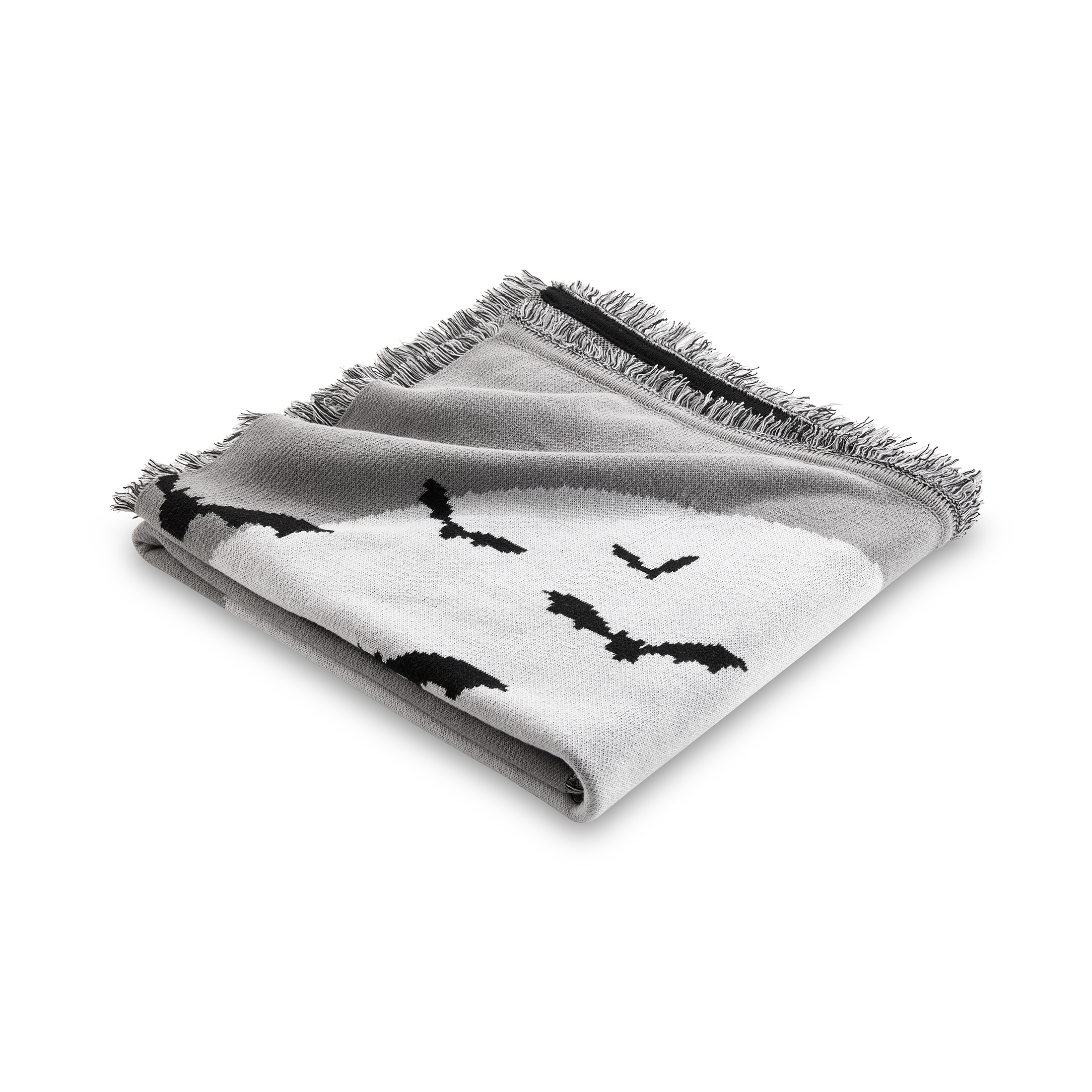 Way to Celebrate Halloween Soft Touch Multicolour Haunted House Jacquard Knitted Tapestry Throw