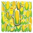 thumbnail image 1 of Paquete de 50 pegatinas de vinilo vegetal con dibujos animados de maíz y comida, 1 of 2