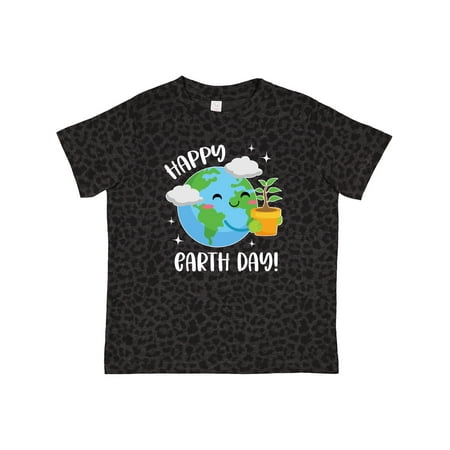 

Inktastic Happy Earth Day Cute Smiling Planet Earth with Tree Gift Toddler Boy or Toddler Girl T-Shirt