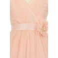 thumbnail image 2 of Big Girls' Beautiful V Neck Tulle Flower Corsage Flowers Girls Dresses White 8, 2 of 3
