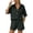 Dark Green, variant on MAIHAN Linen Sets for Women 2 Piece 2026 Summer Vacation V Neck Short Sleeve Beach Outfits Oversized Button Casual Suits(Dark Green,M)