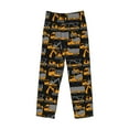 thumbnail image 4 of Goofa Yellow Excavator Printed Soft Pajama Pants for Men, Wide Leg Comfy Casual Lounge Yoga Pants-X-Large, 4 of 9