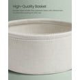 thumbnail image 6 of Round End Table with Fabric Basket, Forest Green & Cream White, 6 of 8