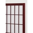 thumbnail image 4 of Roundhill Furniture Roland 4 Panel Oriental Shoji Screen/Room Divider in Cherry, 4 of 6