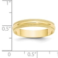 thumbnail image 7 of Primal Gold 10 Karat Yellow Gold 4mm Lightweight Milgrain Half Round Band Size 12, 7 of 7