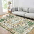 thumbnail image 2 of Hasoo Washable Area Rug for Living Room Non Slip Distressed Oriental Rug for Bedroom Kitchen, Green 4' x 6', 2 of 6