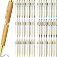 thumbnail image 1 of Kit de 48 Bolígrafos de Madera con , de 7 mm de Grosor, con Torno de Repuesto, Ideal para Hacer Bolígrafos de Cobre, Suministros de Oficina. C, 1 of 5