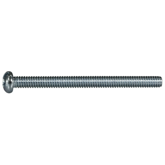 #8-32 x 2" Zinc Plated Steel Coarse Thread Combo Round Head Machine Screws MSCRS-265