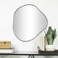 thumbnail image 2 of CosmoLiving by Cosmopolitan 23" x 22" Black Wavy Abstract Wall Mirror, 2 of 9