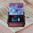 thumbnail image 3 of Caja de música con manivela caja de música tallada antigua de madera decoraciones navideñas para el hogar, 3 of 6