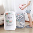 thumbnail image 4 of Home Organizer, Quilt Storage Bag, Durable  Peva Material Drawstring Organizer, For Overcoat Quilt Blanket Pillows Flower, 4 of 8