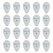 TENS Electrodes - Large Replacement Electrode Pads for TENS Units - 10 Pairs of Snap TENS Unit Electrodes (20 TENS Unit Pads) - Discount TENS Brand