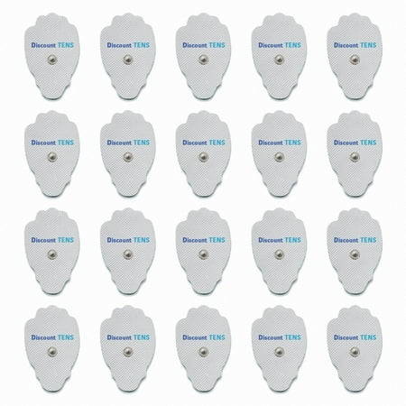TENS Electrodes - Large Replacement Electrode Pads for TENS Units - 10 Pairs of Snap TENS Unit Electrodes (20 TENS Unit Pads) - Discount TENS Brand