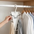 thumbnail image 3 of V-Shaped Multi Hook Clothes Hanger, Double Side Closet Storage Rack, Space Saving Multi-Functional Garment Hanger, Rotatable Vertical Clothes Storage Rack, Multipurpose Closet Organizer 5Pcs, 3 of 9
