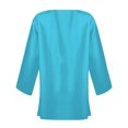 thumbnail image 5 of Diufon Linen Cardigans for Women Fall Casual Solid Color Blouses 3/4 Sleeve Breathable Coats, 5 of 5