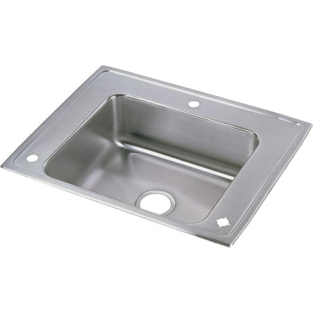 Elkay Drkad282260l 28" Single Basin Drop In Stainless Steel Utility Sink - 3 Faucet Holes