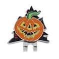 thumbnail image 2 of Luwecf 2x Halloween Pumpkin Magnetic Hat Clip Golf Ball Marker Clip Onto Visor, 2 of 7