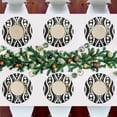 thumbnail image 7 of Ryvnso Balck and White Pattern Round Plate Mats Dining Table Placemat Set of 4 for Holiday Decoration, 7 of 7