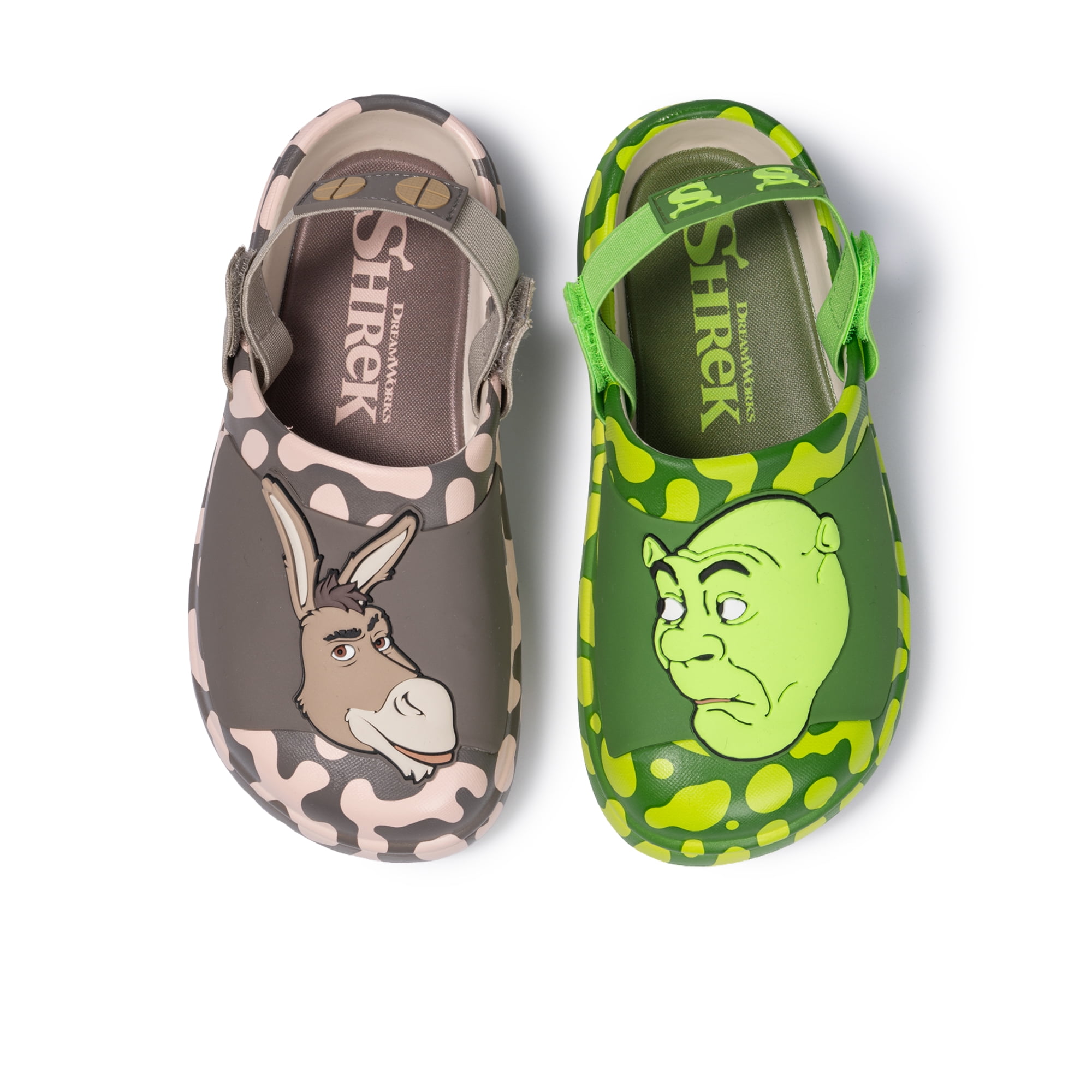 Shrek And Donkey Toddler & Little Boys Adjustable Strap Clogs
