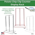 thumbnail image 6 of STORE SUPPLY HUNTER Triple Round Strip Potato Chip Bag Holder Display Rack in Black, 3-Row Snack Display for Counter, Candy Display Clips, Greeting Card Display Rack, Retail Stand for Stores, 6 of 10