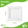 thumbnail image 2 of Compostable 6 Inch Square Plates Value Pack, 2 of 3