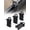 Black 58 inch 4Pcs, variant on Heavy Duty 18000lbs Removable Stake Pocket D-Ring Tie Down Anchors 5/8" Hitch Pin 4 Adjustable 58 inch Black