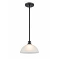 thumbnail image 3 of Millennium Lighting  Amberle 1 Light in Matte Black or Brushed Nickel Pendant with Frosted White Glass Shade Matte Black Painted, 3 of 7