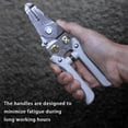 thumbnail image 4 of Wire Stripper, Multifunctional Wire Strippers Electrical with Cuts 8 10 12 14 16 18 20 22 AWG Cutter Pliers Splitter Winding Wires Cable Crimper Crimping Tool for Electricians and DIY Gray, 4 of 7