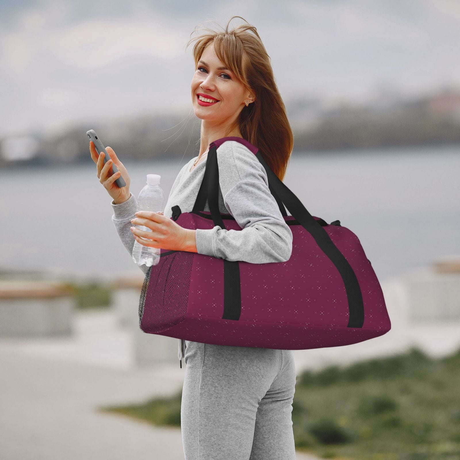 Fuzoiu Small Stars Print Travel Duffle Bag,Carry On Tote Bags,Duffel Bag,Sport Gym Bag, Hospital Bag for Labor and Delivery, Overnight Bag,Luggage Bag