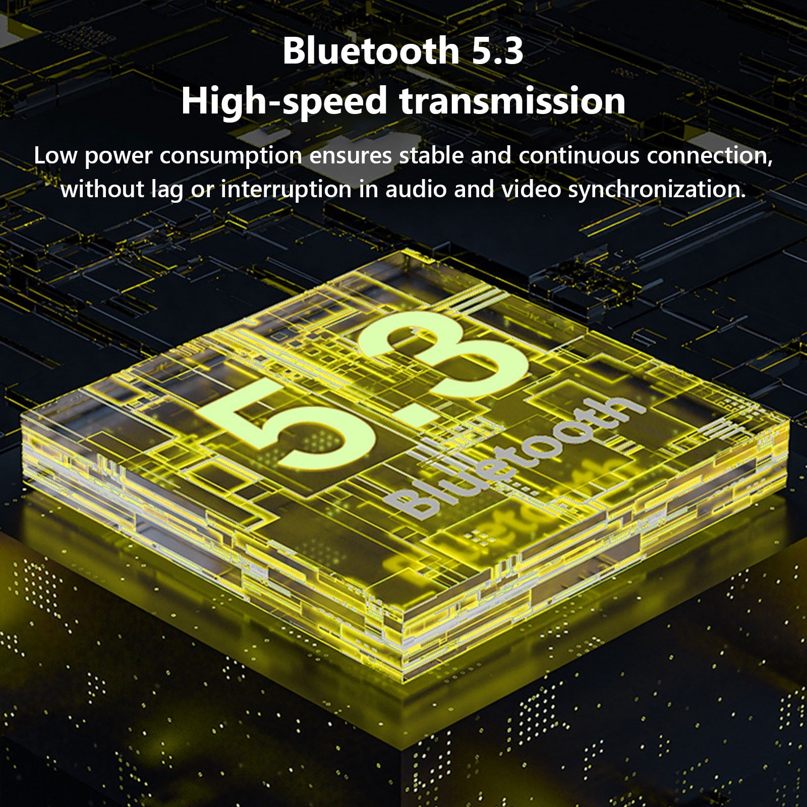 COM1950s Low Latency Bluetooth Headset,Wireless Gaming Headphones with Microphone,Ipx6 Waterproof Sport Earphones for Pc,Hifi Stereo Sound,260 Hours Standby,Bt 5.3,3-Mode Decoding