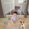 30" Height Baby Gate 29.1" to 39.4" Extra Wide Dog Gate with 2.8/5.5/8.3 inch Extension Kit for Stairs, Hallways, Bedrooms, White