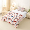 thumbnail image 2 of spefrowx Patriotic American Flag Twin Comforter Sets for Kids, Cartoon Bow Star Stripe Bedding Set, Reversible, 2pcs, 1 Comforter and 1 Pillowcase, 2 of 6