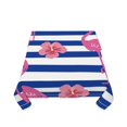 thumbnail image 5 of Wukai Flamingo Waterproof Tablecloth for Kitchen Dining, Fits Square Tables for 2-4 Seats -54"x54", 5 of 7