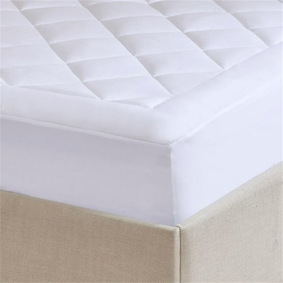 Pemberly Row Serenity Deep Pocket Waterproof Mattress Pad in White