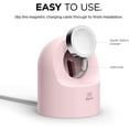 thumbnail image 3 of Apple Watch Stand Charging Dock - Compatible with Apple Watch Series Ultra/8/SE2/7/6/SE/5/4/3/2/1 (49mm, 45mm, 44mm, 42mm, 41mm, 40mm, 38mm), Simple Design (Lovely Pink), 3 of 7