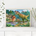 thumbnail image 3 of Cuadros Decorativos 5D DIY Diamond Painting Kits Full Square Drill Forest Dinosaurs Art (FF418) Likrtyny embutido en tela, 3 of 8