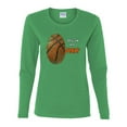 thumbnail image 2 of Wild Bobby, Basketball Fingerprint It's In My DNA, Sports, Women Graphic Long Sleeve Tee, Kelly, XX-Large, 2 of 5