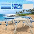 thumbnail image 3 of Beach Umbrella Canopy, 6-Corner Sun Shelter Tent with UV Protection & Side Wall, Beige, 3 of 8