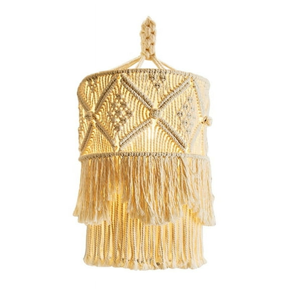 Handmade Wall Tapestry Lampshade Macrame Boho Decor Handcraft