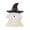 C001- Style A, variant on Ghost Halloween Decor, Halloween Desk Decorations, Halloween Table Decor, Halloween Party Decorations, Charming Resin Ghost Statue Wearing A Classic Witch Hat Perfect for