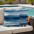 thumbnail image 2 of Outdoor Pillow Cover Blue Ripple Set of 2 Waterproof Throw Pillowcases Retro Decorative Patio Furniture Pillows for Couch Garden Indoor & Outdoor Use, 2 of 9