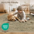 thumbnail image 4 of ODIKA 6'x9' Washable Area Rug Damask Boho Scroll Farmhouse Distressed Border Motif Vintage Flowing Dynamic for Family Room, Living Mater Bedroom, Non-Slip, Easy Care, 4 of 7