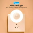 thumbnail image 2 of Midea Mini Night Light Bedside Lamp Soft Light Plug and Play 0.4W Low Power Consumption 3000K Eye Comfort Color Temperature Portable Lamp, 2 of 8