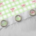 thumbnail image 4 of Homewish Kawaii Cartoon Bowknot Blackout Curtains Set of 2 (52x84 Each) for Girls, Dreamy Green Buffalo Plaid Window Curtains, Cute Bow-tie Curtains and Drapes, Living Room Curtains Decor, 4 of 6