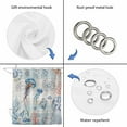 thumbnail image 4 of Coastal Jellyfish Shower Curtain, Waterproof Shower Curtains for Bathroom, Blue Nautical Marine Life Conch Coral Washable Fabric Bathtub Curtain Set Bath Decor with 12 Hooks Long 72"x84", 4 of 8