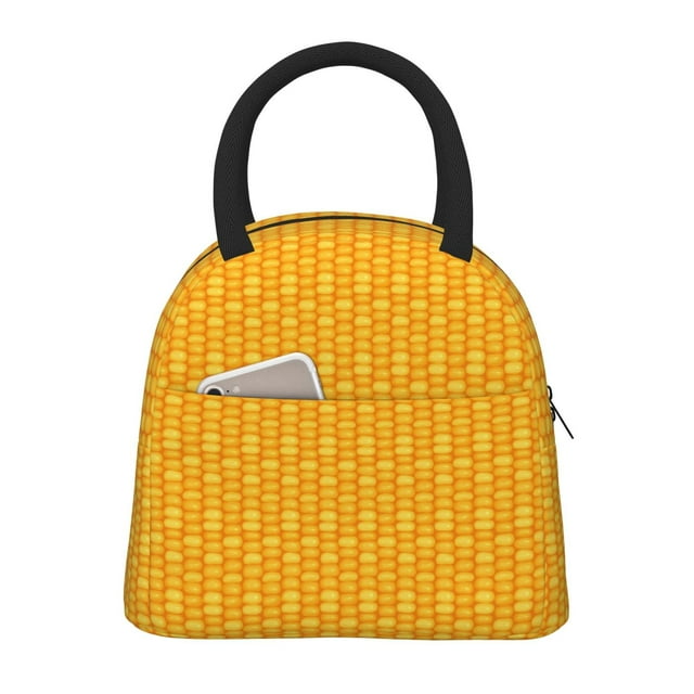Lukts Corn Kernels Print Portable Lunch Bag, Lunch Bag Picnic Bag - Waterproof, Heat-insulating and Cold-insulating, Suitable for School, Work