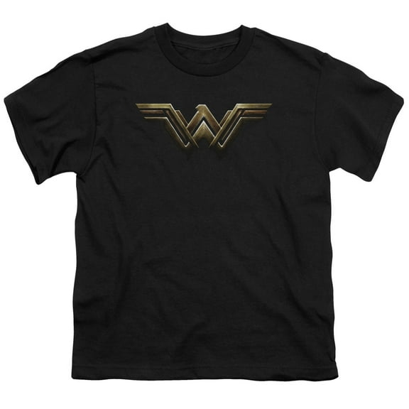 Justice League Movie - Wonder Woman Logo - Youth Short Sleeve Shirt - Large